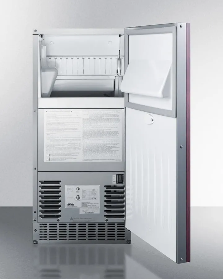 Summit BIM68OSPUMPIF 62 Lb. Clear Outdoor/Indoor Icemaker