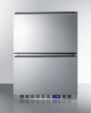 Summit CL2F249 24" Wide Built-In 2-Drawer All-Freezer