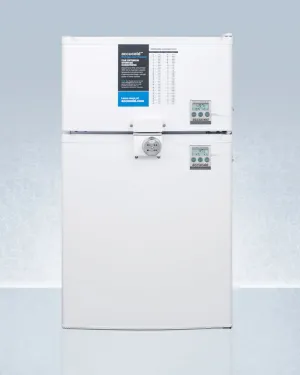 Summit CP351WLLF2PLUS2ADA Ada Height Two-Door Cycle Defrost Refrigerator-Freezer With Combination Lock And Nist Calibrated Thermometers