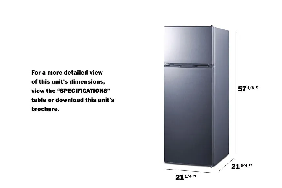 Summit CP978PL 22" Wide Top-Mount Refrigerator-Freezer