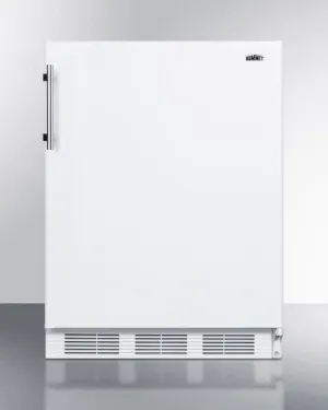 Summit CT661BIADA Ada Compliant Built-In Undercounter Refrigerator-Freezer For Residential Use, Cycle Defrost With Deluxe Interior And White Exterior Finish