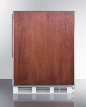Summit CT661BIFRADA Ada Compliant Built-In Undercounter Refrigerator-Freezer For Residential Use, Cycle Defrost W/Stainless Steel Door Frame For Slide-In Panels And White Cabinet