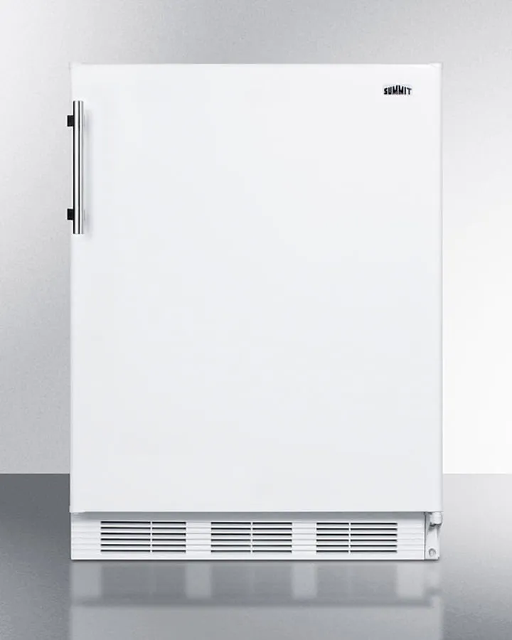Summit CT661W Freestanding Counter Height Refrigerator-Freezer For Residential Use, Cycle Defrost With Deluxe Interior And White Finish