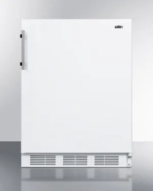 Summit CT661WBI Built-In Undercounter Refrigerator-Freezer For Residential Use, Cycle Defrost With A Deluxe Interior And White Exterior Finish
