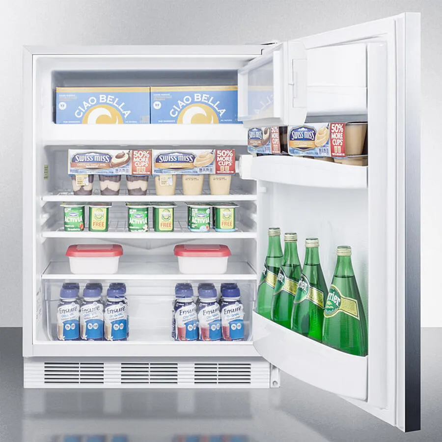 Summit CT661WSSHHADA 24" Wide Refrigerator-Freezer, Ada Compliant