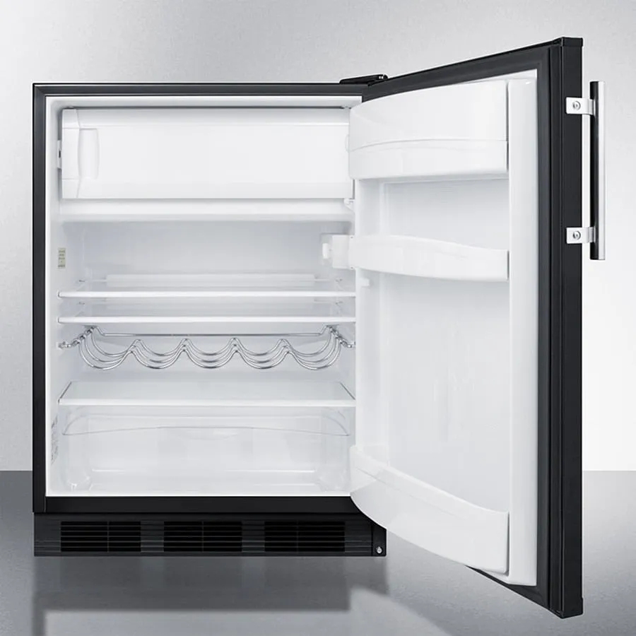 Summit CT663BKADA Ada Compliant Freestanding Refrigerator-Freezer For Residential Use, Cycle Defrost With Deluxe Interior And Black Finish