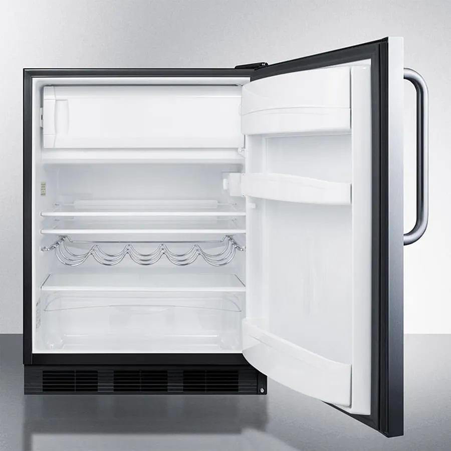 Summit CT663BKCSS 24" Wide Built-In Refrigerator-Freezer