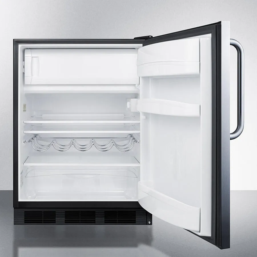 Summit CT663BKCSSADA 24" Wide Built-In Refrigerator-Freezer, Ada Compliant
