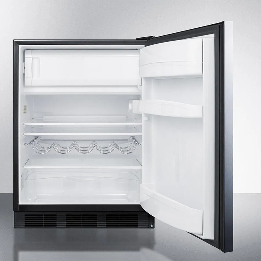 Summit CT663BKSSHHADA 24" Wide Refrigerator-Freezer, Ada Compliant
