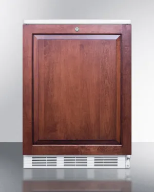 Summit CT66LBIIF Built-In Undercounter Refrigerator-Freezer For General Purpose Use, W/Dual Evaporator Cooling, Lock, Integrated Door Frame For Overlay Panels, White Cabinet