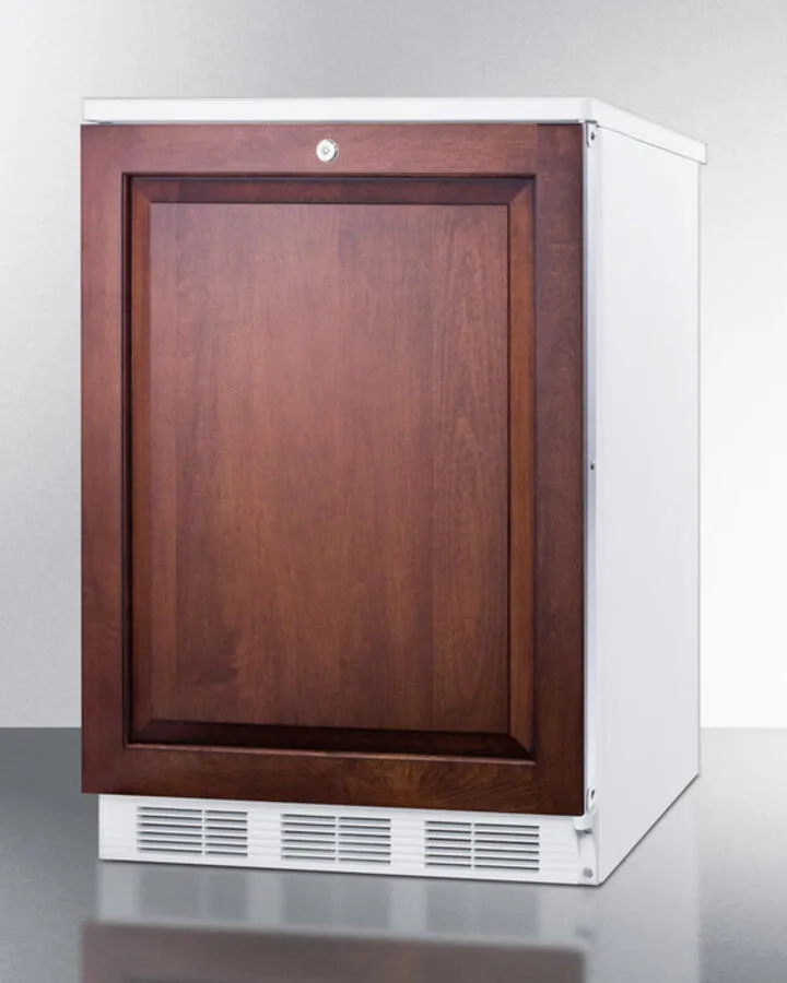 Summit CT66LBIIF Built-In Undercounter Refrigerator-Freezer For General Purpose Use, W/Dual Evaporator Cooling, Lock, Integrated Door Frame For Overlay Panels, White Cabinet