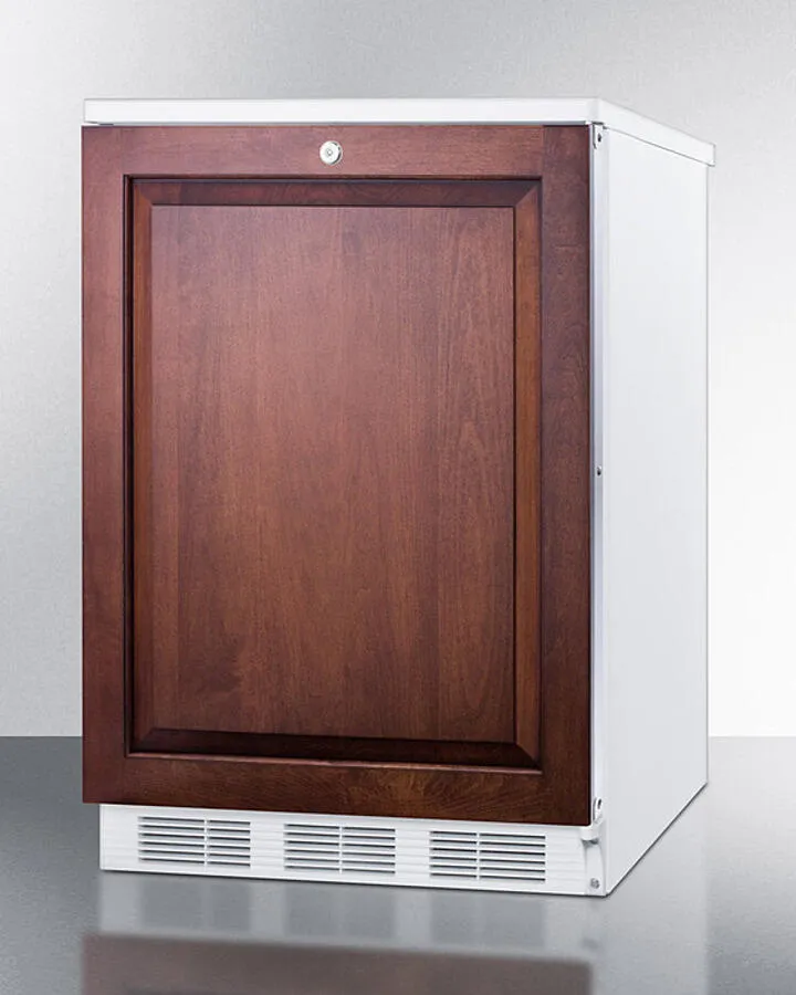 Summit CT66LWBIIF Built-In Undercounter Refrigerator-Freezer For General Purpose Use, W/Dual Evaporator Cooling, Lock, Integrated Door Frame For Overlay Panels, White Cabinet