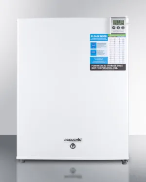 Summit FF28LWHVAC Compact Medical All-Refrigerator For Temperature Stable Medical Storage, With Digital Thermostat, Lock, Self-Closing Door, Temperature Alarm, And Internal Fan