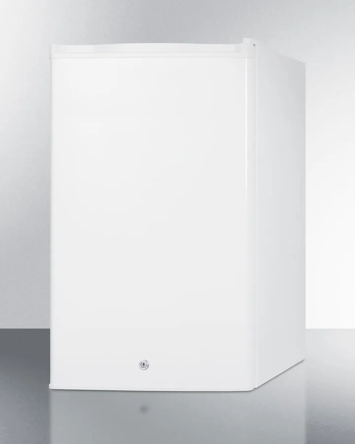 Summit FF31L7BI Commercial Style Built-In Capable Compact All-Refrigerator In White With Digital Thermostat
