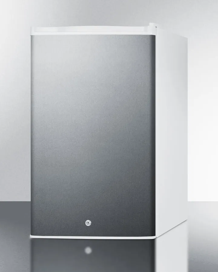 Summit FF31L7BISS Commercial Style Built-In Capable Compact All-Refrigerator In White With Digital Thermostat
