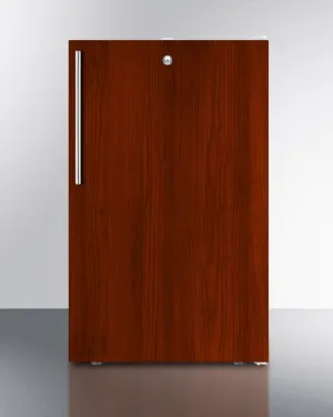 Summit FF511LBI7IFADA Commercially Listed 20" Wide Counter Height All-Refrigerator, Auto Defrost With A Lock And Integrated Door Frame For Full Overlay Panels