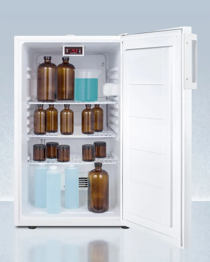 Summit FF511LBI7PLUS2 Commercially Approved 20" Wide Built-In Undercounter All-Refrigerator, Auto Defrost With An Internal Fan, Nist Calibatred Thermometer, And Lock