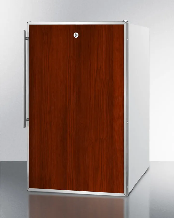 Summit FF511LBIFRADA Ada Compliant 20" Wide Built-In Undercounter All-Refrigerator For General Purpose Use, Auto Defrost W/Lock And Stainless Steel Door Frame For Slide-In Panels