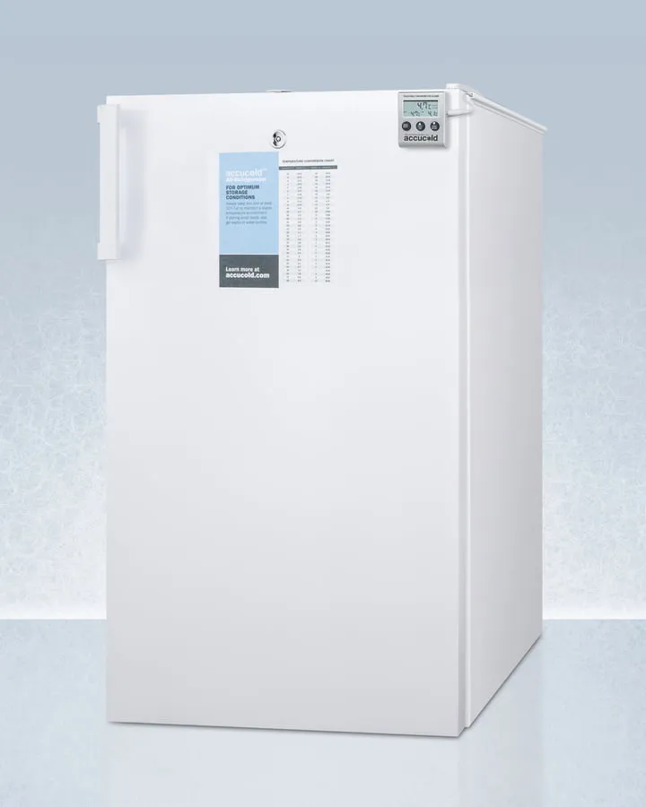 Summit FF511LBIMED 20" Wide All-Refrigerator For Built-In Use, With A Digital Thermostat, Internal Fan, Lock, Temperature Alarm, And Hospital Grade Plug