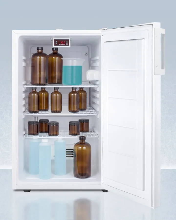 Summit FF511LPROADA Ada Compliant Auto Defrost All-Refrigerator With Lock, Interior Digital Thermostat, Fan, And Access Port For User-Provided Monitoring Equipment