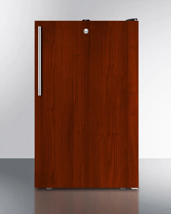 Summit FF521BLBIIFADA 20" Wide Counter Height All-Refrigerator For General Purpose Use, Auto Defrost With A Lock And Integrated Door Frame For Full Overlay Panels