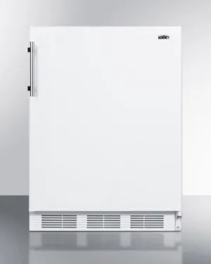 Summit FF61BI Built-In Undercounter All-Refrigerator For Residential Use, Auto Defrost With White Exterior