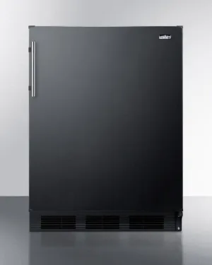 Summit FF63BADA Ada Compliant Freestanding All-Refrigerator For Residential Use, Auto Defrost With Black Exterior