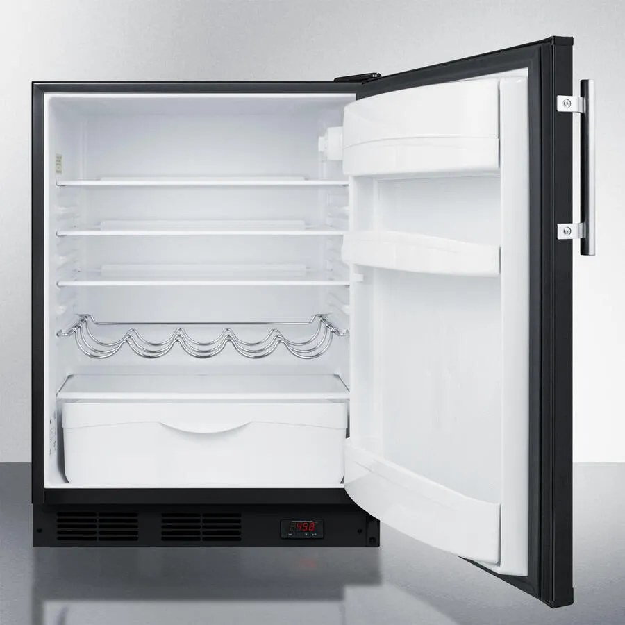 Summit FF63BBIDTPUB Built-In Undercounter Craft Beer Pub Cellar In Black With Digital Thermostat And Deluxe Interior