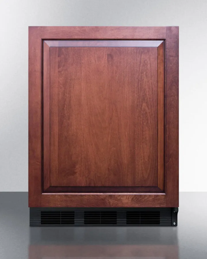 Summit FF63BBIIF Built-In Undercounter Auto Defrost All-Refrigerator For Residential Use With A Customizable Door Front To Accept Overlay Panels And Black Cabinet Finish