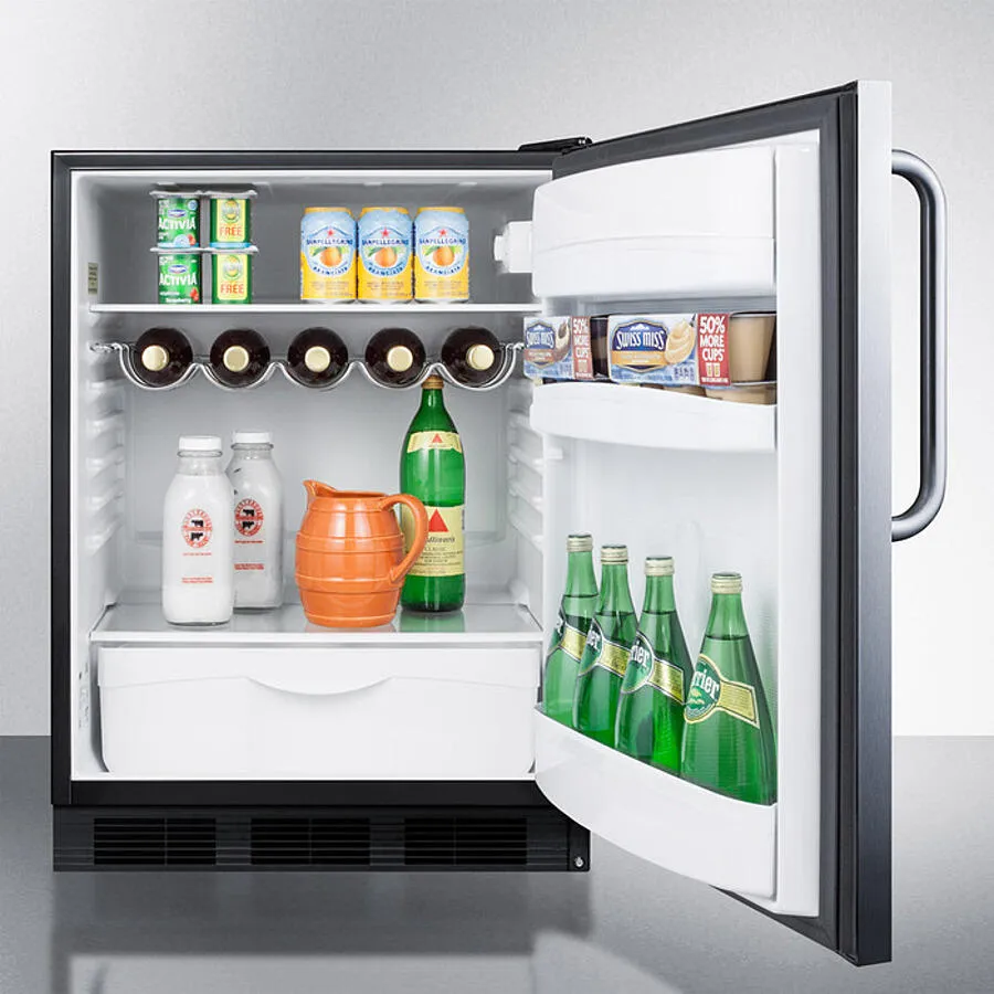 Summit FF63BKBISSTB 24" Wide Built-In All-Refrigerator