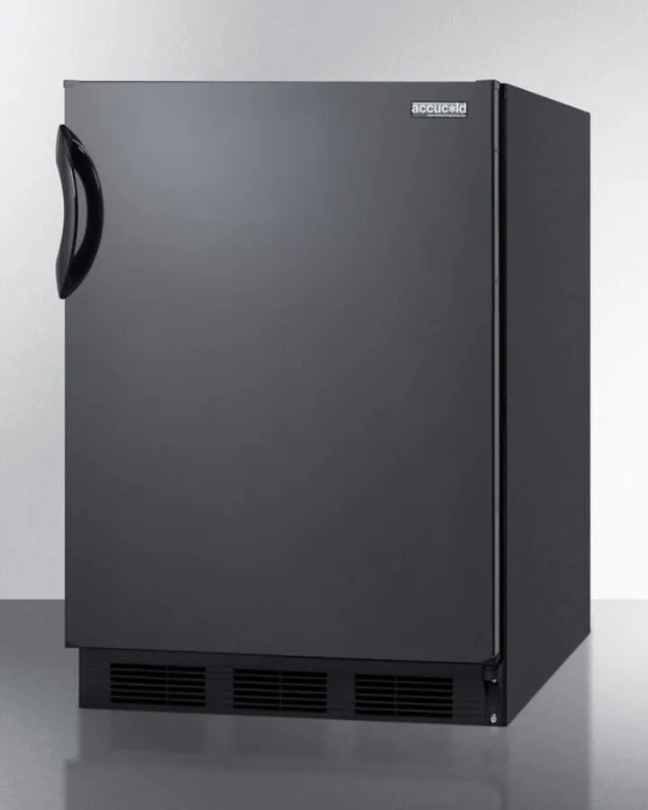 Summit FF6BBI7ADA Ada Compliant Commercial All-Refrigerator For Built-In General Purpose Use, With Automatic Defrost Operation And Black Exterior