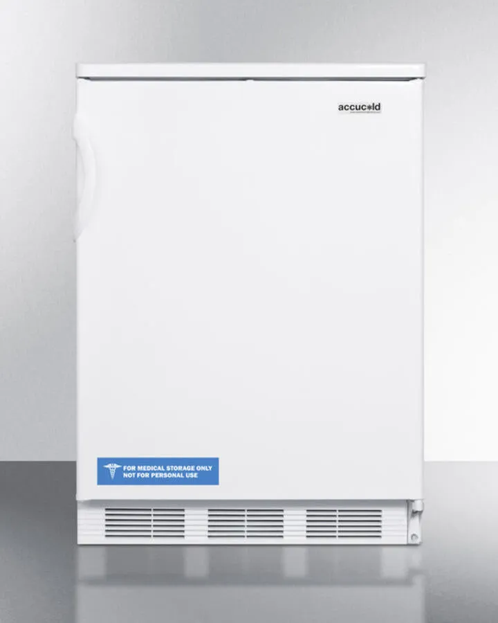 Summit FF6BI Built-In Undercounter All-Refrigerator For General Purpose Use, With Automatic Defrost Operation And White Exterior