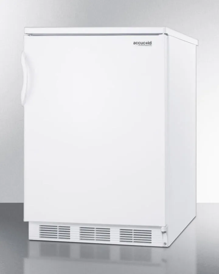 Summit FF6BI Built-In Undercounter All-Refrigerator For General Purpose Use, With Automatic Defrost Operation And White Exterior