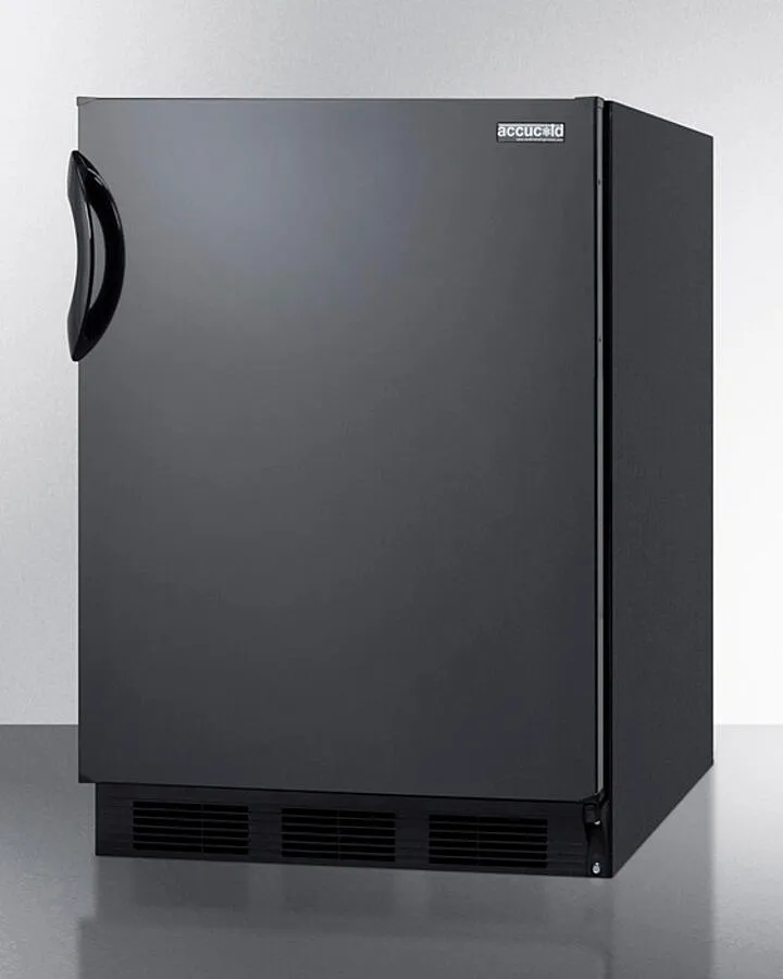 Summit FF6BK Freestanding Counter Height All-Refrigerator For General Purpose Use, With Automatic Defrost Operation And Black Exterior