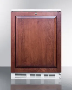 Summit FF6LBI7IF Commercially Approved Built-In Undercounter All-Refrigerator With Auto Defrost, Deluxe Interior, And Front Lock; Capable Of Accepting Full Overlay Panels