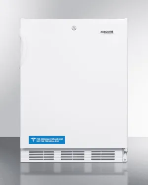 Summit FF6LWADA Ada Compliant All-Refrigerator For Freestanding General Purpose Use, With Lock, Automatic Defrost Operation And White Exterior