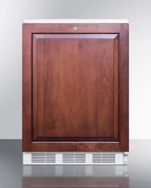 Summit FF7LBIIF Commercially Listed Built-In Undercounter All-Refrigerator For General Purpose Use, Auto Defrost W/Lock, Integrated Frame For Overlay Panels, White Cabinet