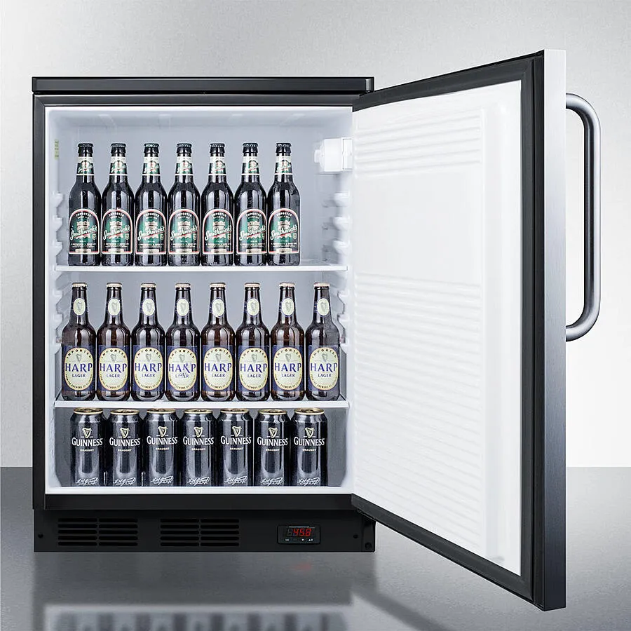 Summit FF7LBLKBIPUBSSTB 24" Wide Built-In Pub Cellar