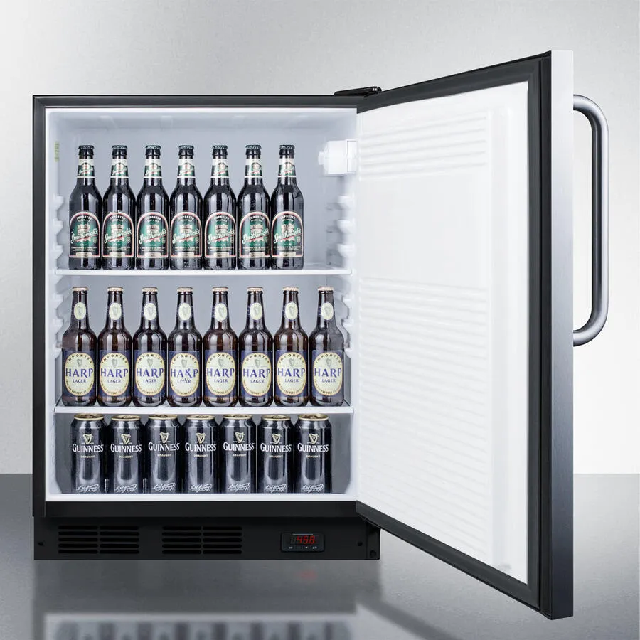 Summit FF7LBLPUBCSS Commercially Approved Built-In Undercounter Craft Beer Pub Cellar With Digital Thermostat And Stainless Steel Wrapped Exterior