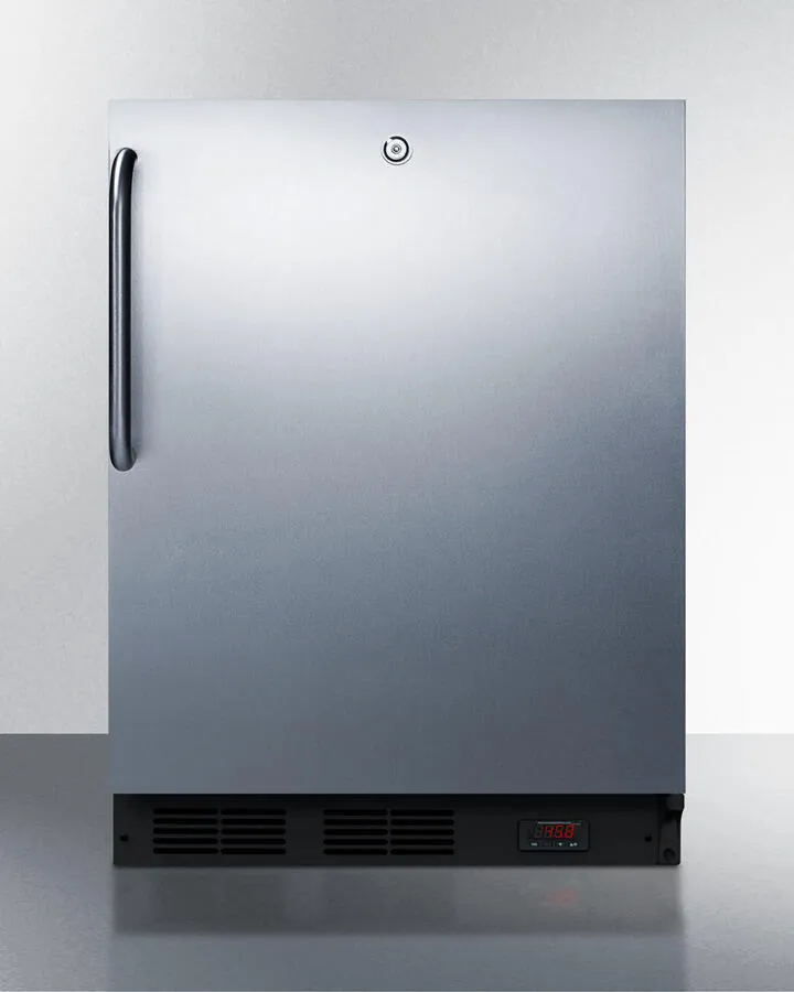 Summit FF7LBLPUBCSS Commercially Approved Built-In Undercounter Craft Beer Pub Cellar With Digital Thermostat And Stainless Steel Wrapped Exterior