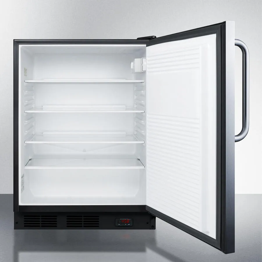 Summit FF7LBLPUBCSS Commercially Approved Built-In Undercounter Craft Beer Pub Cellar With Digital Thermostat And Stainless Steel Wrapped Exterior