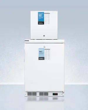 Summit FF7LWFS24LSTACKPRO Ff7Lwpro Auto Defrost All-Refrigerator With Digital Controls And Compact Manual Defrost Fs24Lpro All-Freezer With Stacking Rack, Both With Factory-Installed Probe Holes