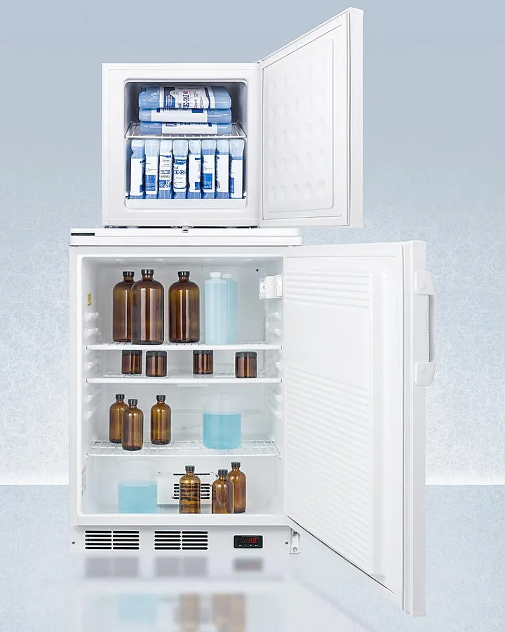Summit FF7LWFS24LSTACKPRO Ff7Lwpro Auto Defrost All-Refrigerator With Digital Controls And Compact Manual Defrost Fs24Lpro All-Freezer With Stacking Rack, Both With Factory-Installed Probe Holes