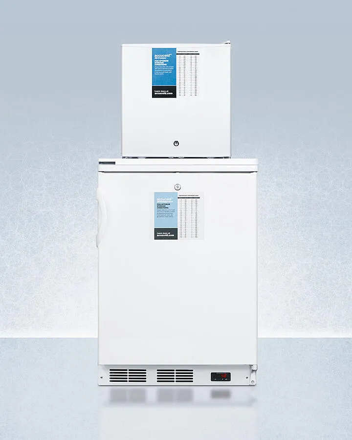 Summit FF7LWFS24LSTACKPRO Ff7Lwpro Auto Defrost All-Refrigerator With Digital Controls And Compact Manual Defrost Fs24Lpro All-Freezer With Stacking Rack, Both With Factory-Installed Probe Holes