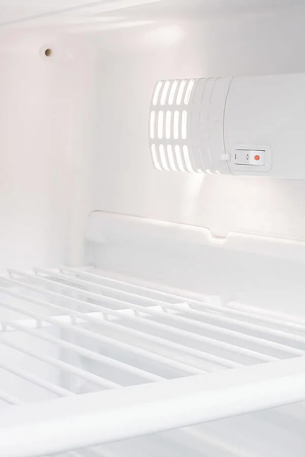 Summit FF7LWPRO 24" Wide Auto Defrost Commercial All-Refrigerator With Lock, Digital Thermostat, Internal Fan, And Access Port For User-Provided Monitoring Equipment