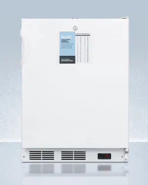 Summit FF7LWPROADA Ada Compliant 24" Wide Auto Defrost Commercial All-Refrigerator With Lock, Digital Thermostat, Internal Fan, And Access Port For User-Provided Monitoring Equipment