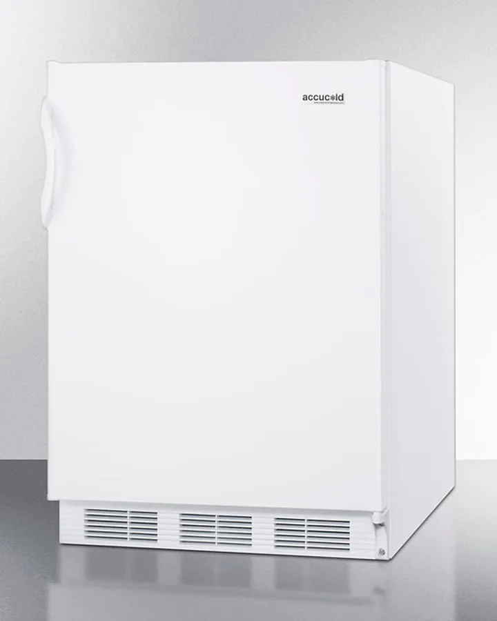 Summit FF7WADA Ada Compliant Commercial All-Refrigerator For Freestanding General Purpose Use, With Flat Door Liner, Auto Defrost Operation And White Exterior