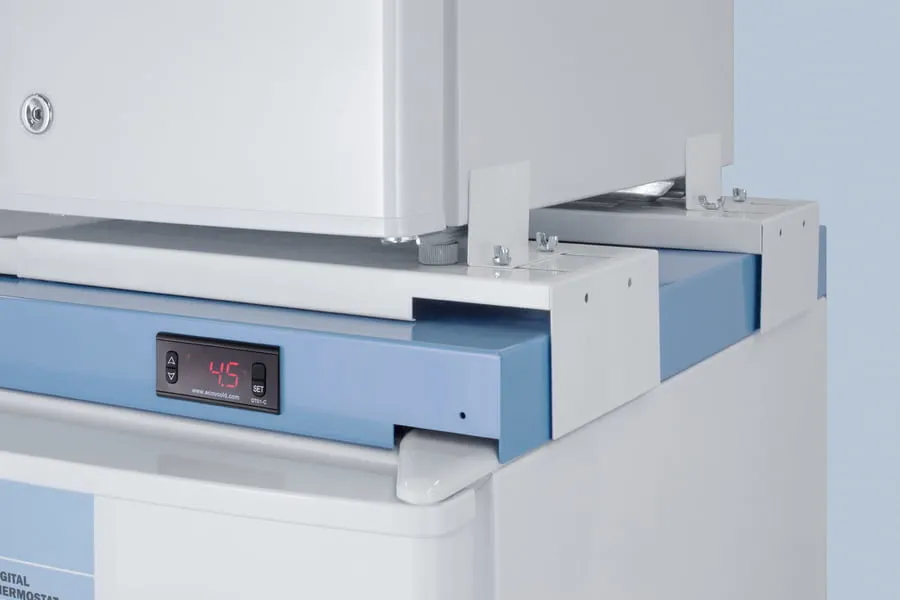 Summit FFAR10FS30LSTACKMED2 Stacked Combination Of Ffar10Med2 Auto Defrost All-Refrigerator And Fs30Lmed2 Compact Manual Defrost All-Freezer, Both With Locks, Digital Controls, And Nist Calibrated Alarm/Thermometers