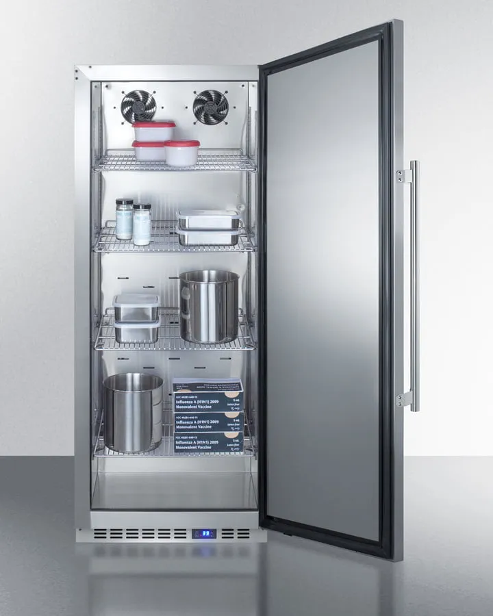 Summit FFAR121SS 10.1 Cu.Ft. Commercial All-Refrigerator With Stainless Steel Interior And Exterior, Digital Thermostat, Lock, And Automatic Defrost Operation