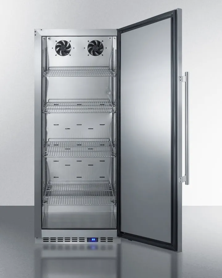 Summit FFAR121SS7 10.1 Cu.Ft. Commercial All-Refrigerator With Stainless Steel Interior And Exterior, Digital Thermostat, Lock, And Automatic Defrost Operation